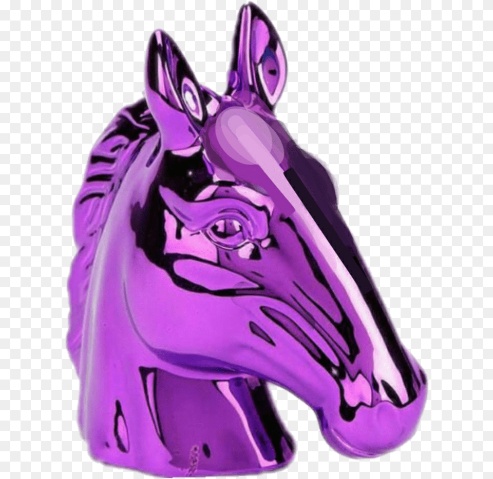 Aesthetic Tumblr Waporwave Unicorn Violet Emoji Vaporwave Purple Aesthetic, Person, Accessories, Ornament Png