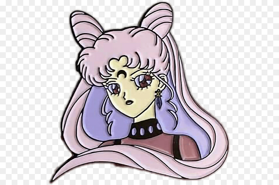 Aesthetic Vaporwave Seapunk Sailormoon Purple Black Seapunk, Book, Comics, Publication, Baby Png