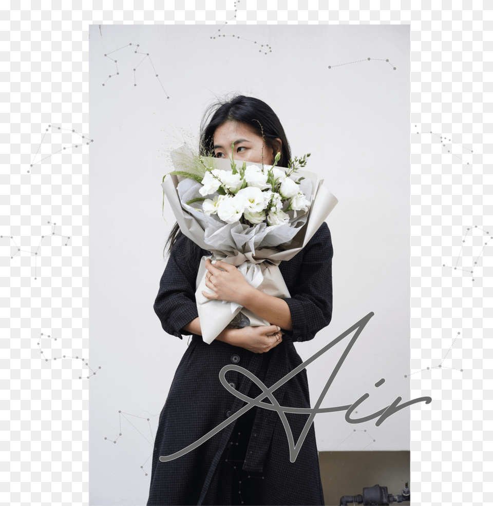 Aesthetic White Valentines Bouquets For Lovely, Plant, Flower, Flower Arrangement, Flower Bouquet Free Png Download