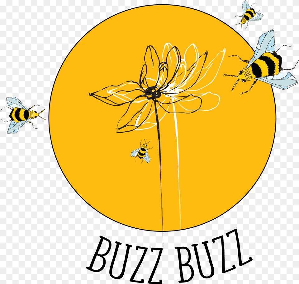 Aesthetic Yellow Bees And Flowers Yellow Queen Bee Aesthetic, Animal, Insect, Invertebrate, Wasp Free Png