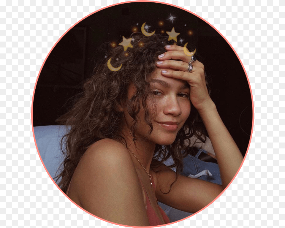 Aesthetic Zendaya Icon Coconut Oil Curly Hair Overnight Before And After, Woman, Adult, Portrait, Face Free Transparent Png