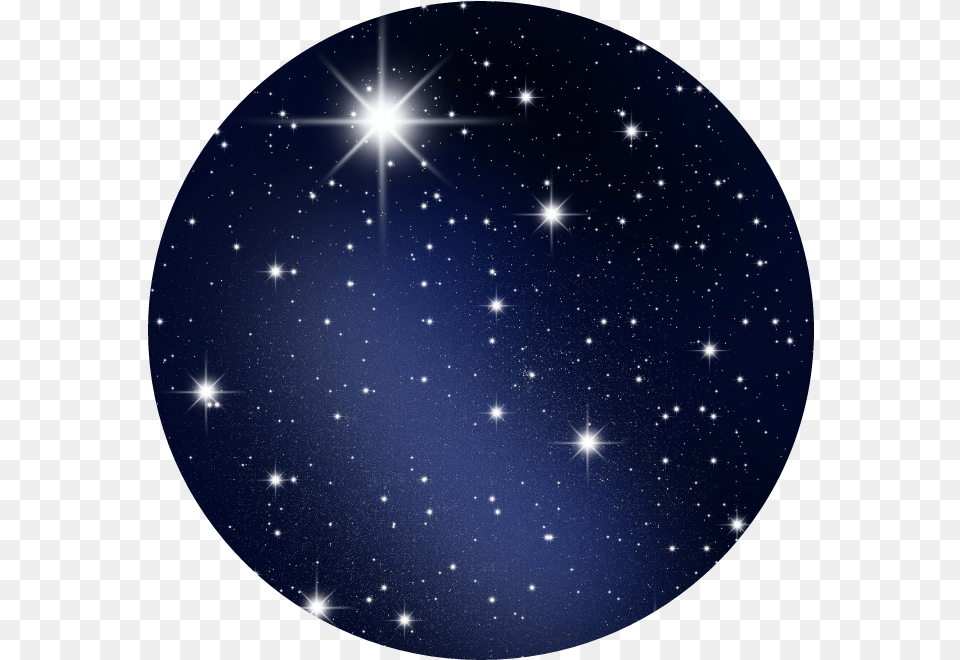 Aestheticcircle Blue Darkblue Stars Dark Blue Aesthetic Transparent, Nature, Night, Outdoors, Starry Sky Png Image