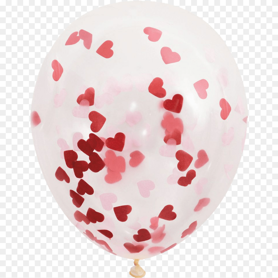 Aestheticpng U2014 Valentines Balloons Confetti Balloon Heart Shaped Foil Confetti, Plate Free Png Download