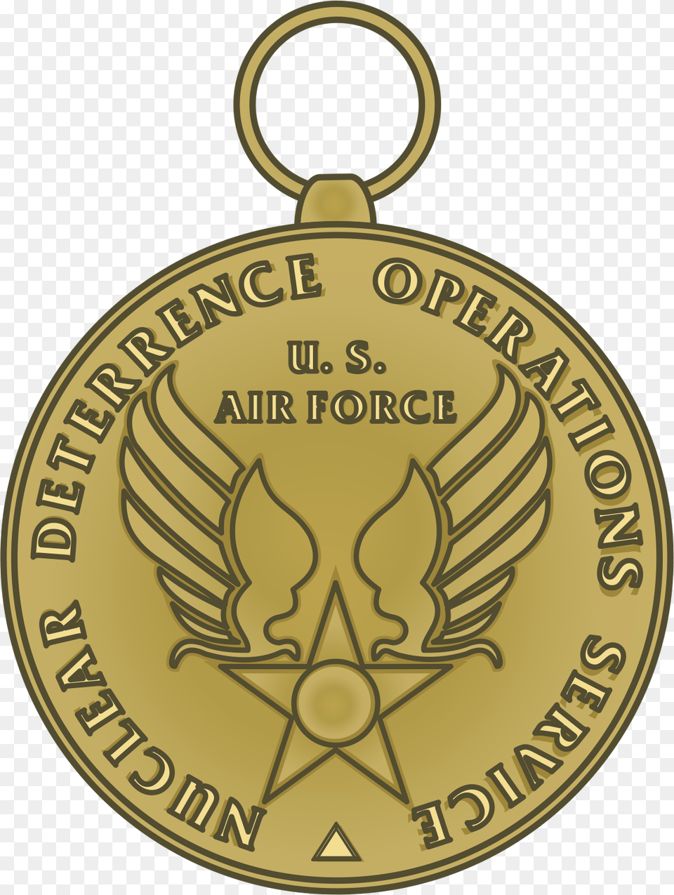 Af Releases Criteria For New Service Medal Air Force Nuclear Deterrence Operations Service Medal, Gold, Ammunition, Grenade, Weapon Free Png