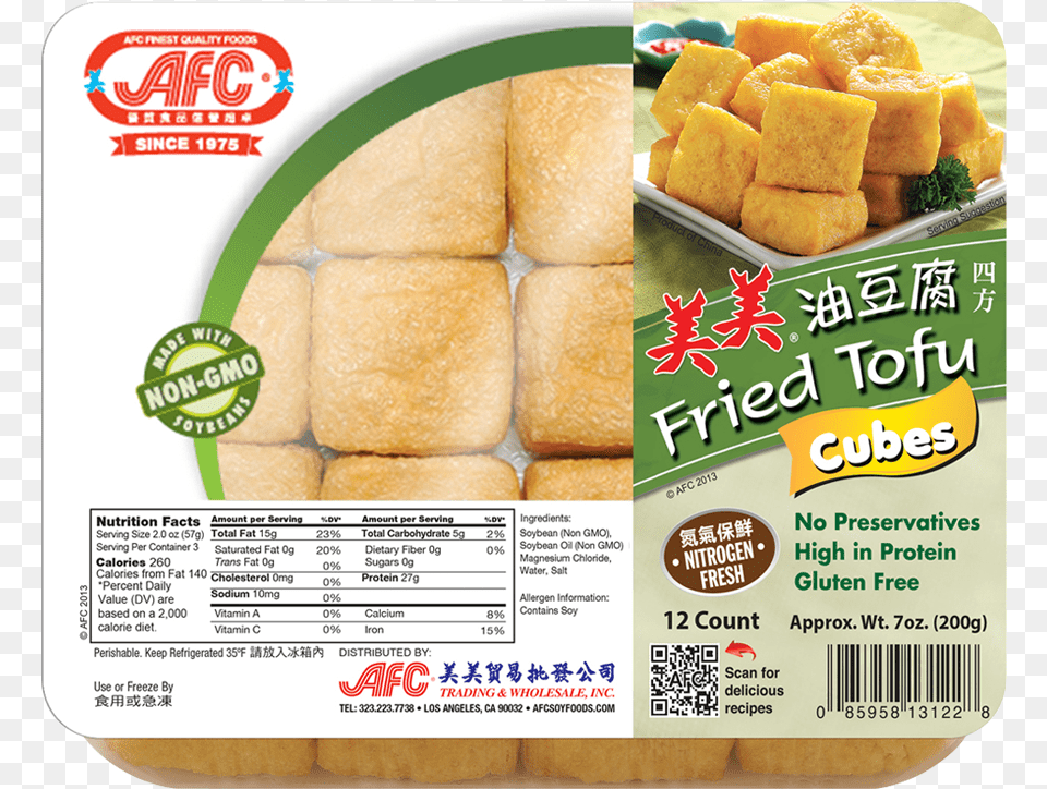 Afc Fried Tofu Cubes 7 Oz Fried Tofu Cubes Calories, Food, Fried Chicken, Nuggets, Lunch Png