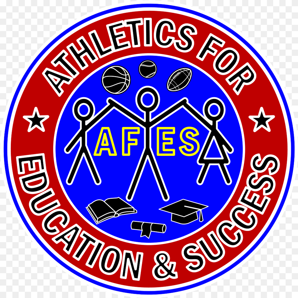 Afes Logo 1020 Blue Border Athletics For Education Circle, Emblem, Symbol, Badge Free Png Download