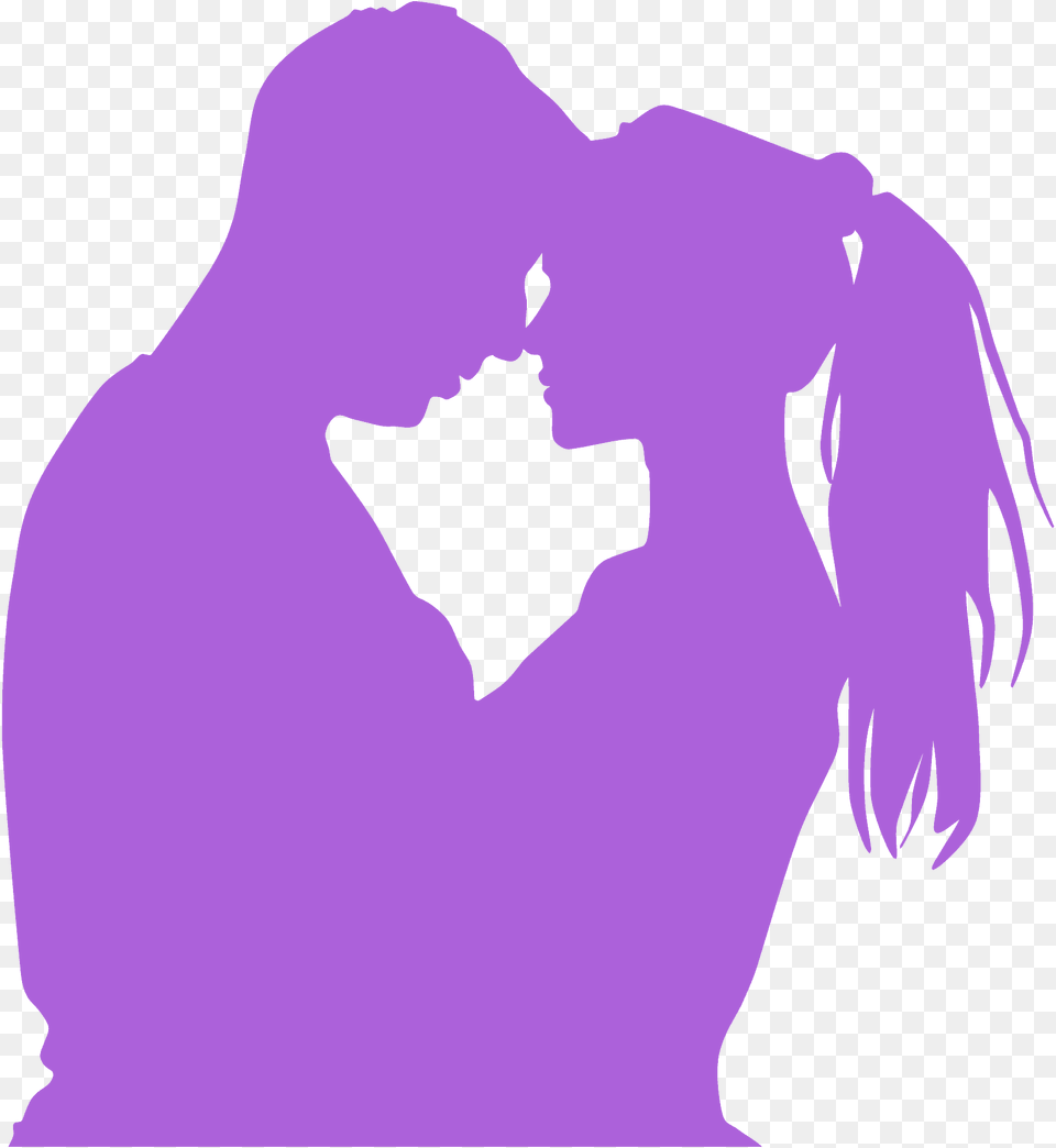 Affection Silhouette, Person, Heart, Face, Head Png Image