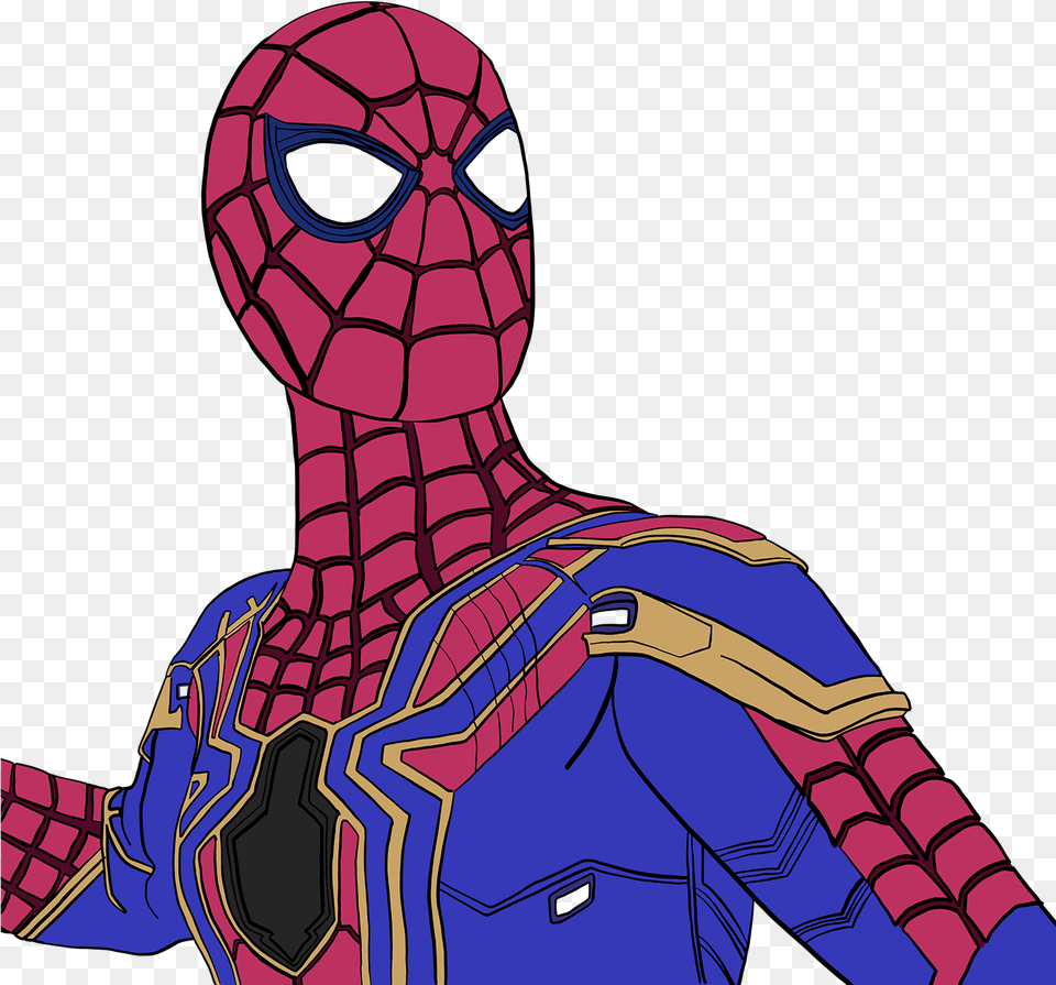 Affects Added To Illustration Using Procreate Draw Iron Spider, Alien, Person Free Png Download