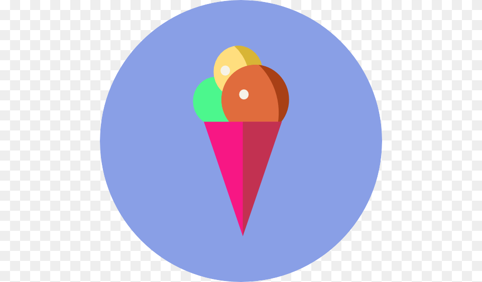 Affinity Designer Ice Cream Icon With Circular Background Ice Cream Circle Icon, Ice Cream, Dessert, Food, Outdoors Png