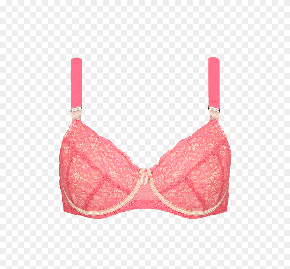 Affordable Enhanced Support Coral Blush Set Bra, Clothing, Lingerie, Underwear, Swimwear Png Image