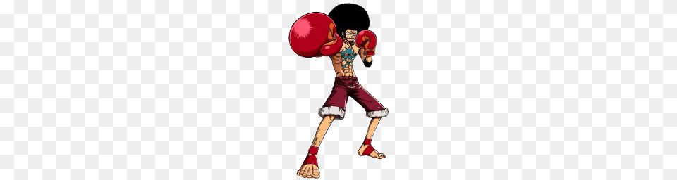 Affro Luffy Manga Icon Of One Piece Manga Icons, Person, Boxing, Sport Free Png