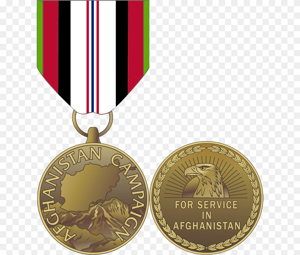 Afghanistan Campaign Medal, Gold, Gold Medal, Trophy, Animal Free Png