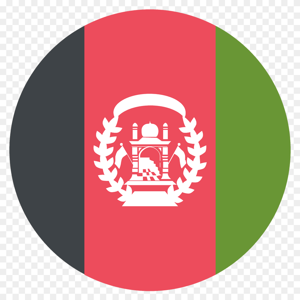 Afghanistan Flag Emoji Clipart, Logo, Emblem, Symbol, Disk Png