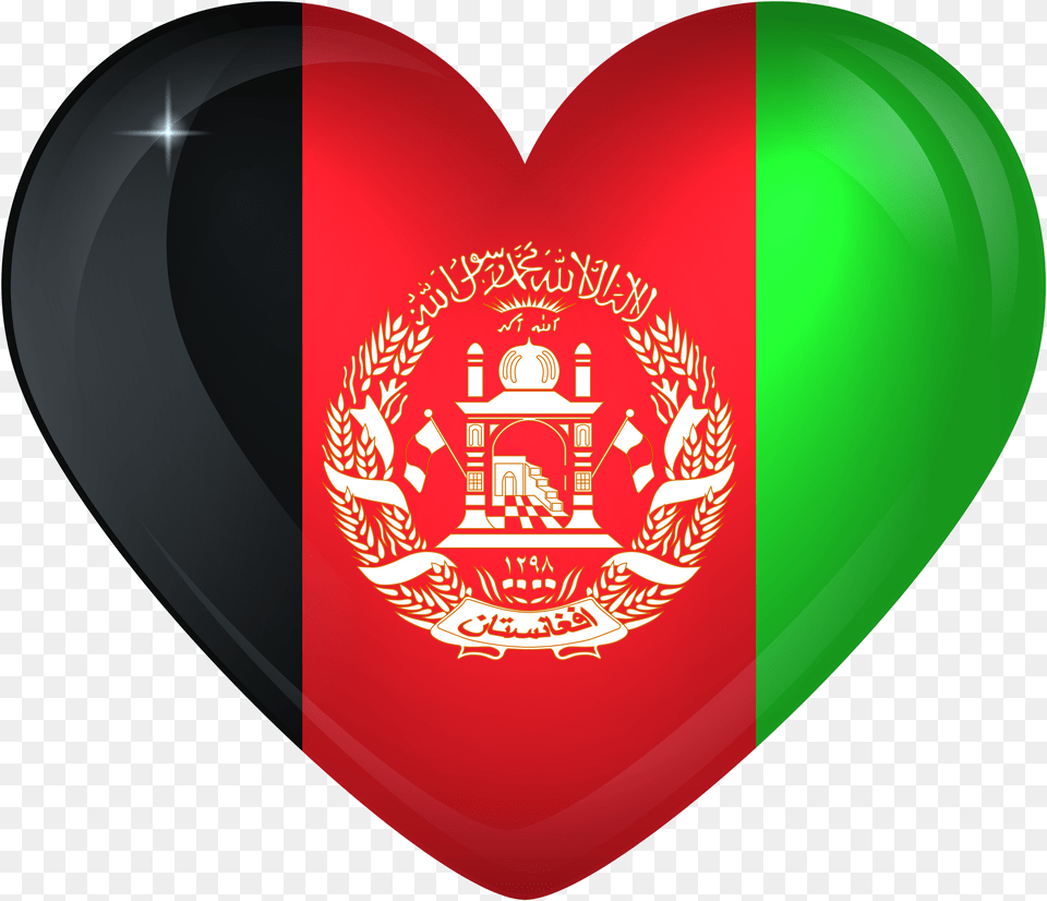 Afghanistan Flag Heart, Balloon Png Image