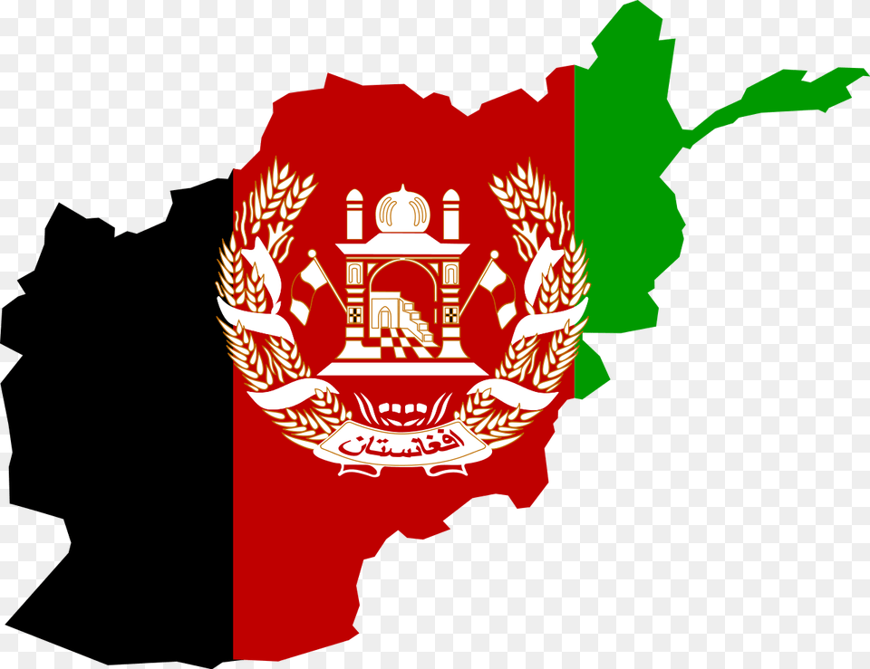 Afghanistan Map With Flag, Emblem, Symbol, Logo, Person Free Transparent Png