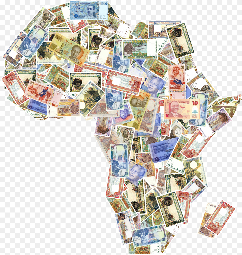 Africa, Art, Collage, Person, Money Png Image