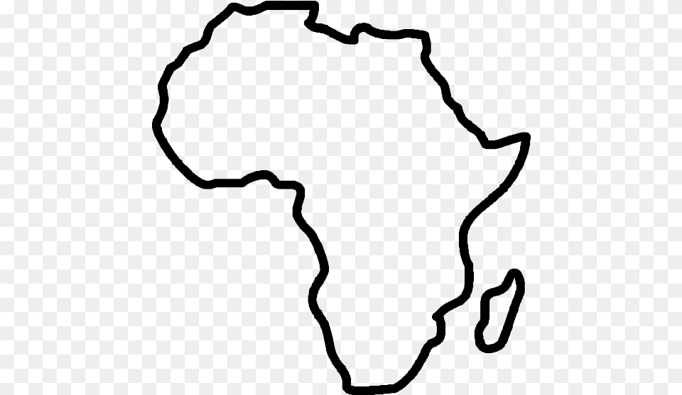 Africa Blank Map Clip Art, Gray Png Image