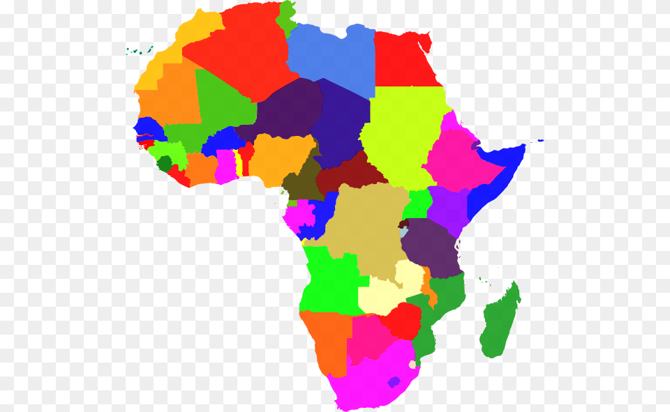 Africa Color Svg Clip Arts Color Blank Africa Map, Chart, Plot, Baby, Person Free Png Download
