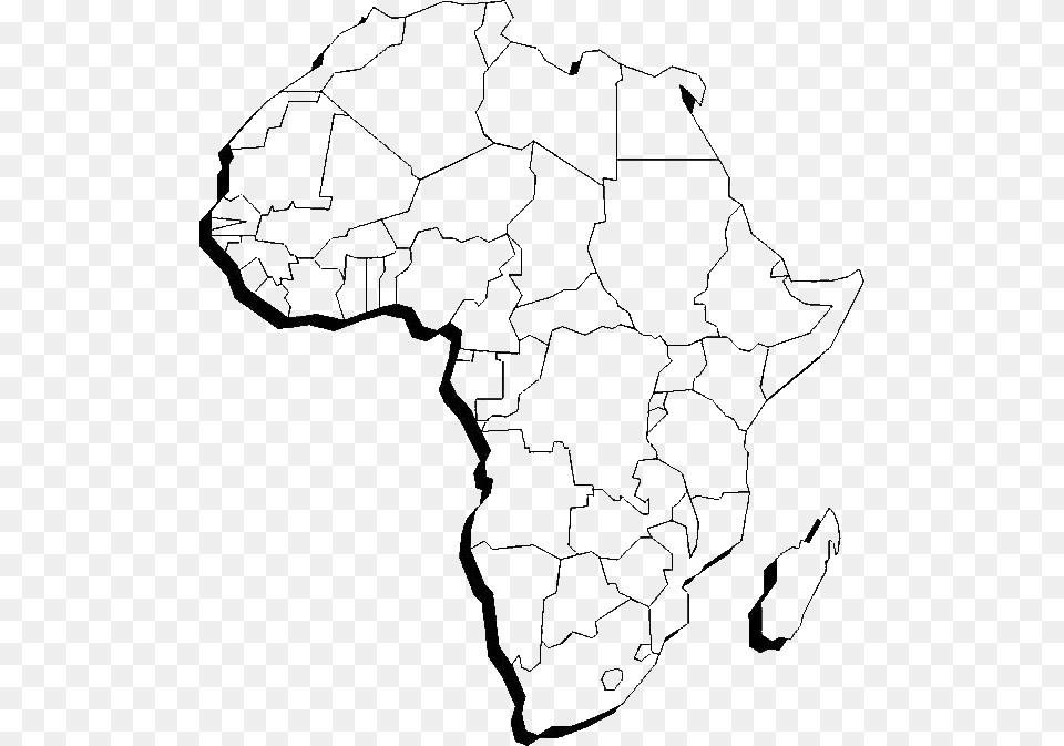 Africa Continent Map Drawing Download African Map Color Pages, Chart, Plot, Atlas, Diagram Png