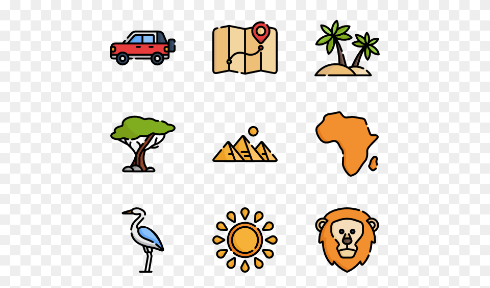 Africa Icon Packs, Animal, Bird, Car, Transportation Png