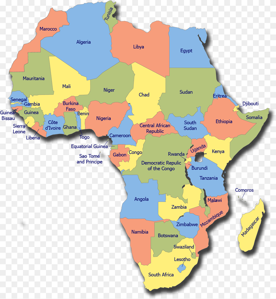 Africa Map Equatorial Guinea Full Hd Africa Map, Chart, Plot, Atlas, Diagram Png Image