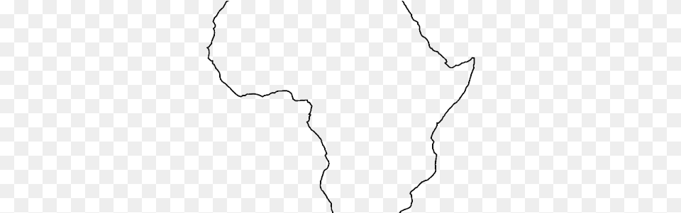 Africa Map Outline Line Art, Silhouette, Chart, Plot Free Transparent Png