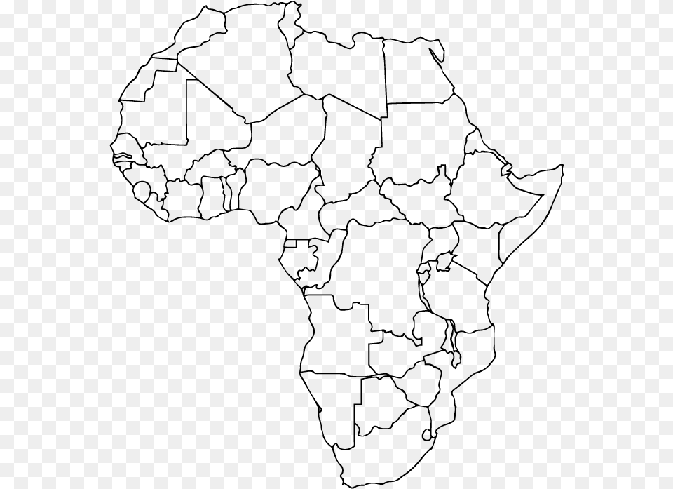 Africa Outline, Gray Free Png