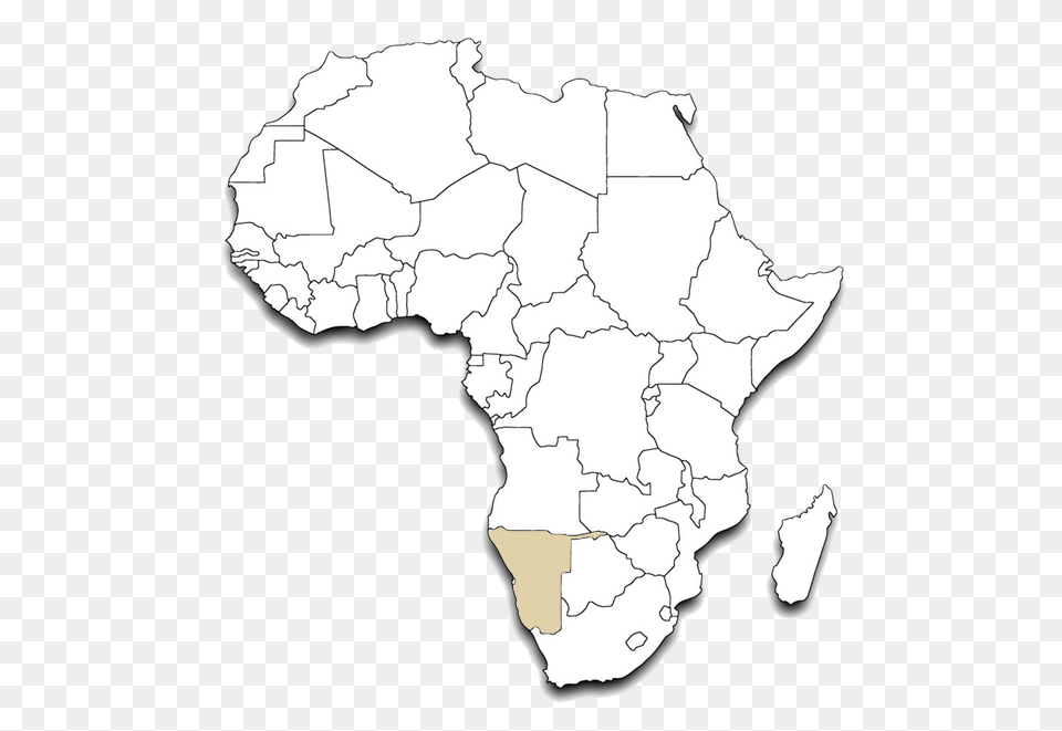 Africa Outline Map Namibia Africa Map, Atlas, Chart, Diagram, Plot Free Png Download
