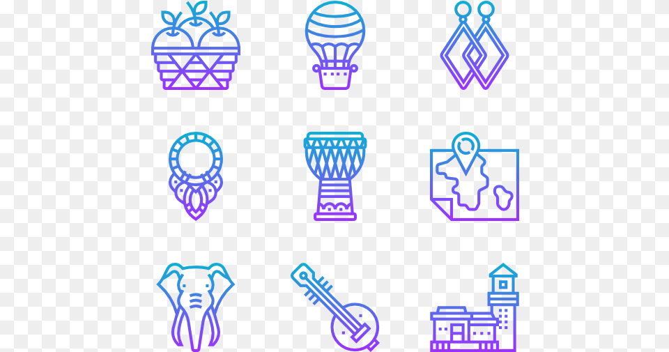 Africa Symbols African Icons, Light Png Image