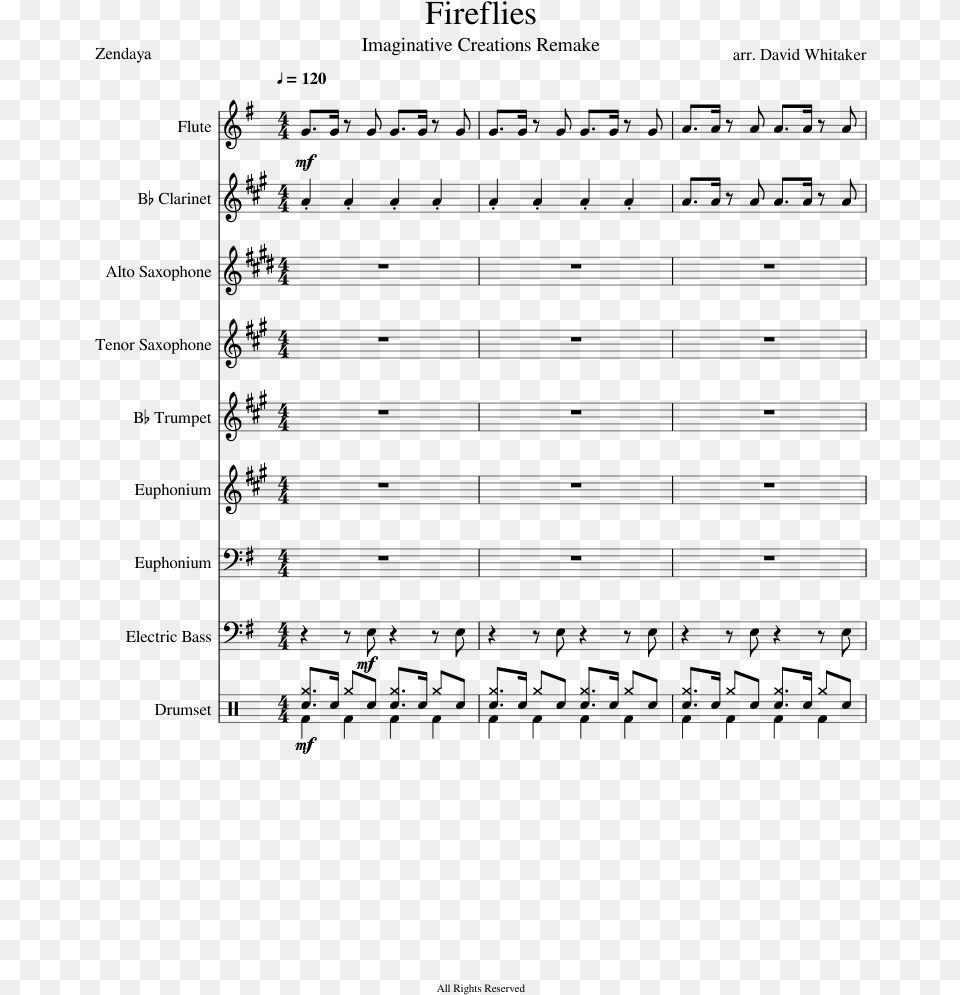 Africa Toto Clarinet Sheet Music, Gray Free Png