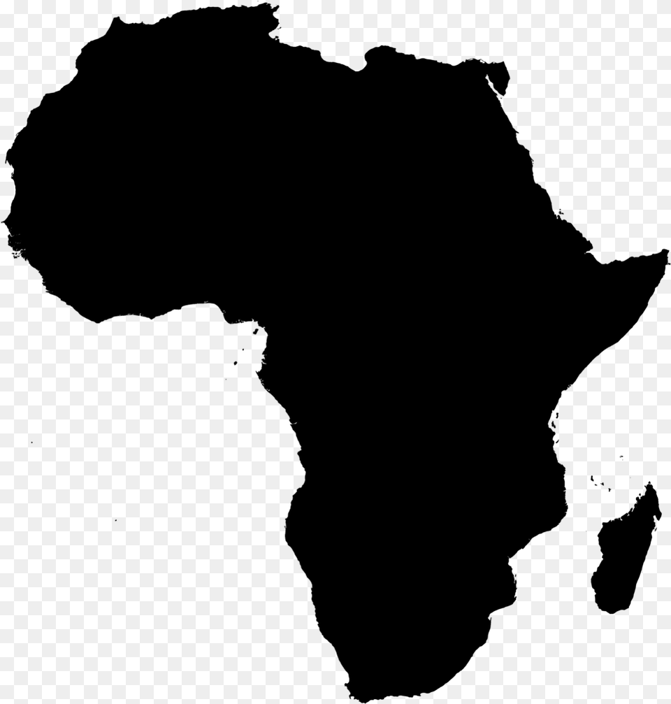 Africa Transparent African Map, Gray Png