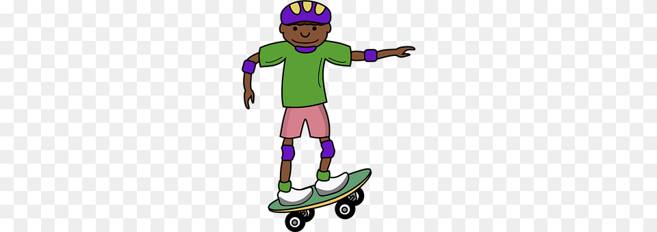African Baby, Person, Cartoon, Skateboard Png Image