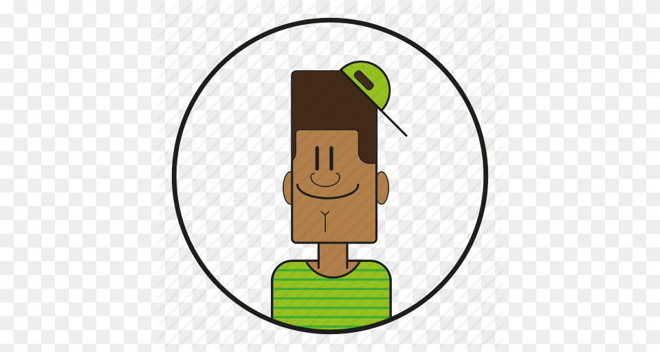 African America Blacky Cap Cartoon Character Dude Face Free Png Download