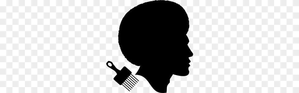 African American Afro Male Profile Clip Arts For Web, Gray Png Image