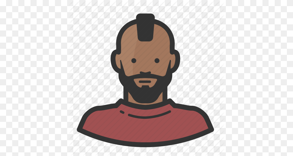 African American Beard Boy Male Man Mohawk Punk Icon, Face, Head, Person, Photography Free Transparent Png