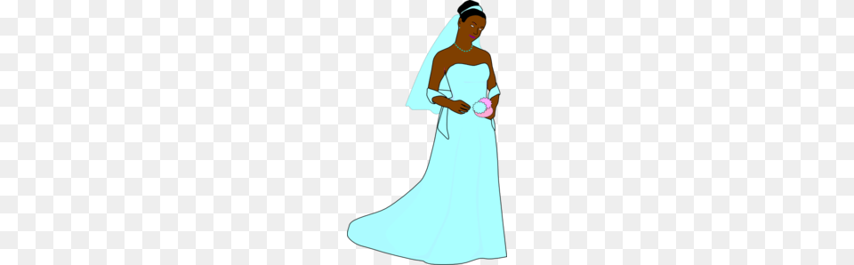 African American Bride Clip Art, Gown, Formal Wear, Fashion, Wedding Free Png