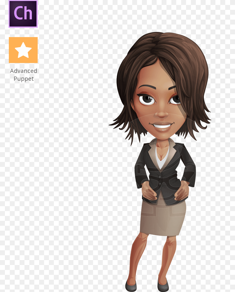 African American Business Woman Character Animator African American Puppet, Book, Publication, Comics, Adult Free Png Download