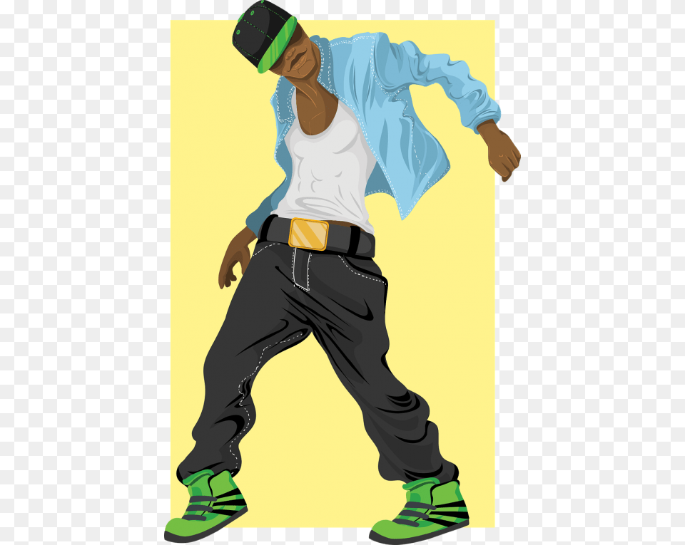 African American Cartoon Artist Black American Hip Hop Cartoon, Sleeve, Person, Clothing, People Png