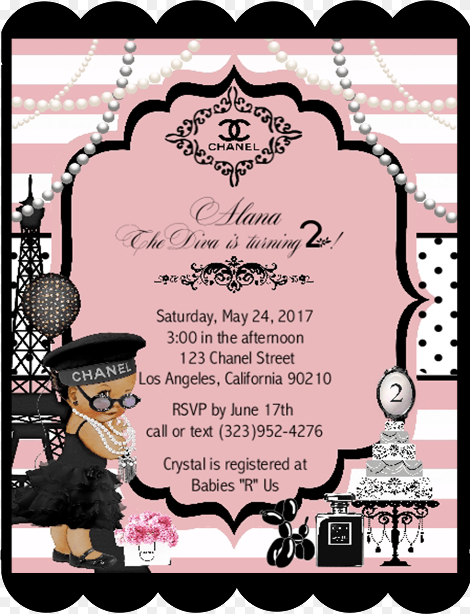 African American Chanel Baby Shower Invites, Person, Advertisement, Poster, Envelope Free Png Download