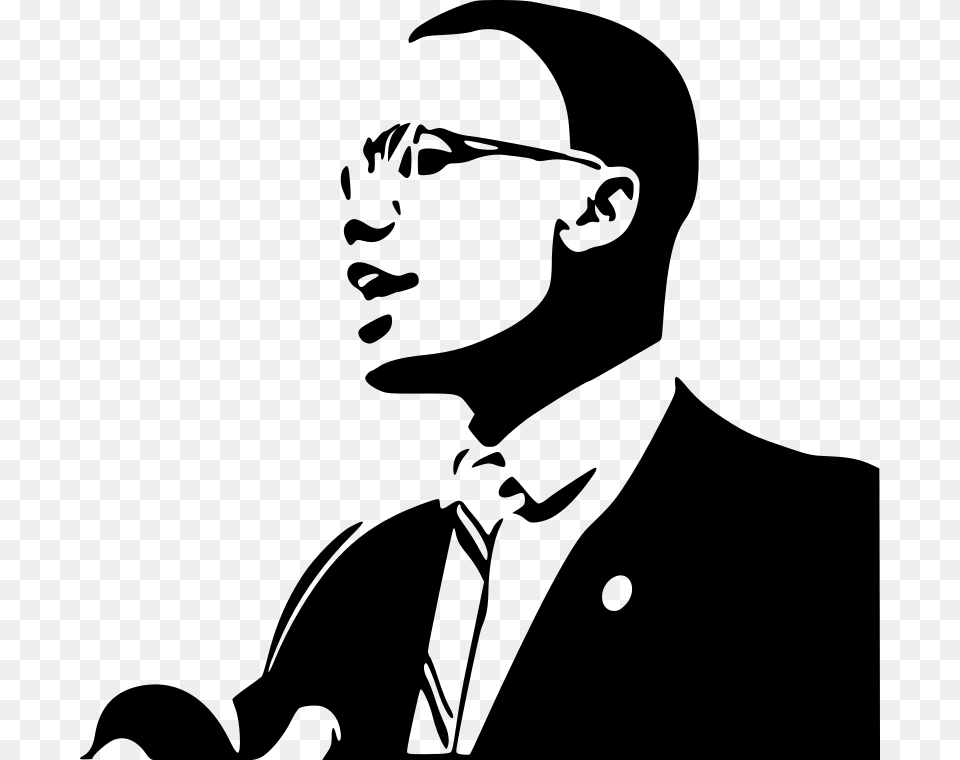 African American Civil Rights Movement African American Malcolm X Clipart, Gray Free Png Download