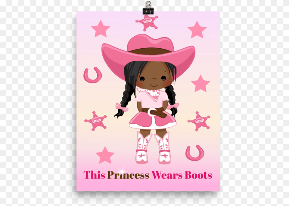 African American Cowgirl Poster African American Cowgirl Cartoon, Clothing, Hat, Baby, Person Free Png Download