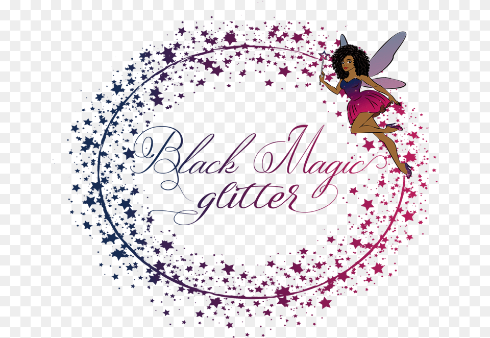 African American Fairy With Wand And Glitter Star Fairy, Purple, Art, Graphics, Adult Free Png