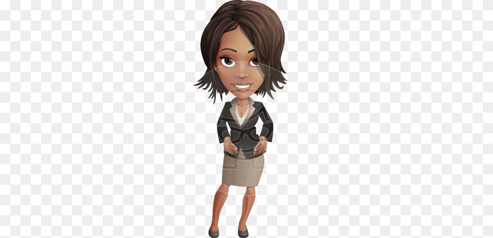 African American Female With Black Coat Vector Character Black Woman Cartoon, Book, Comics, Publication, Adult Free Transparent Png