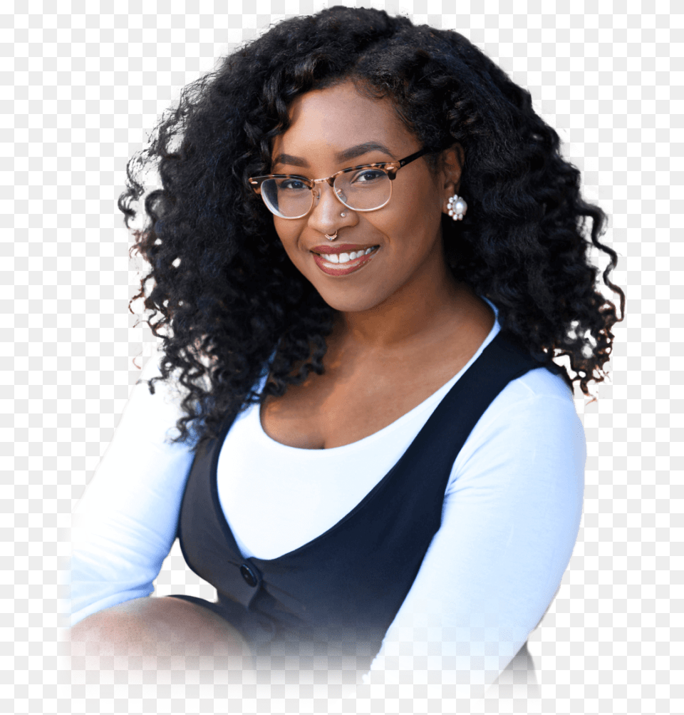 African American Girls Styling And Playing With A Black Black Girls With Glasses, Happy, Head, Long Sleeve, Person Free Png