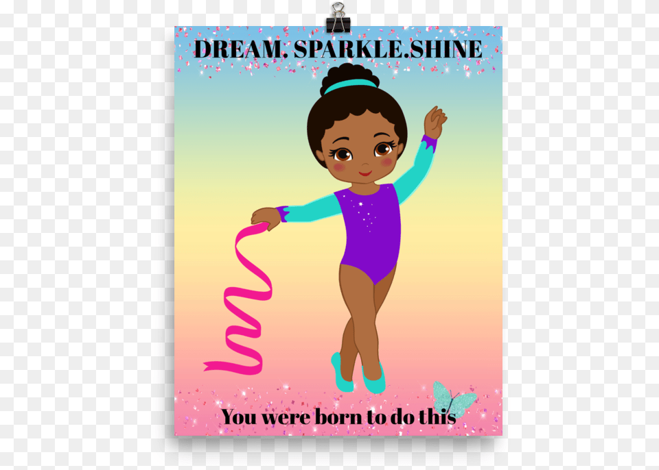 African American Gymnastics Poster Gymnast, Advertisement, Baby, Person, Face Free Png