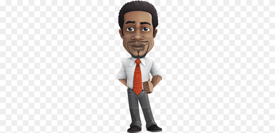 African American Male Character With A Black Hair African American Businessman Cartoon, Accessories, Photography, Tie, Formal Wear Free Transparent Png