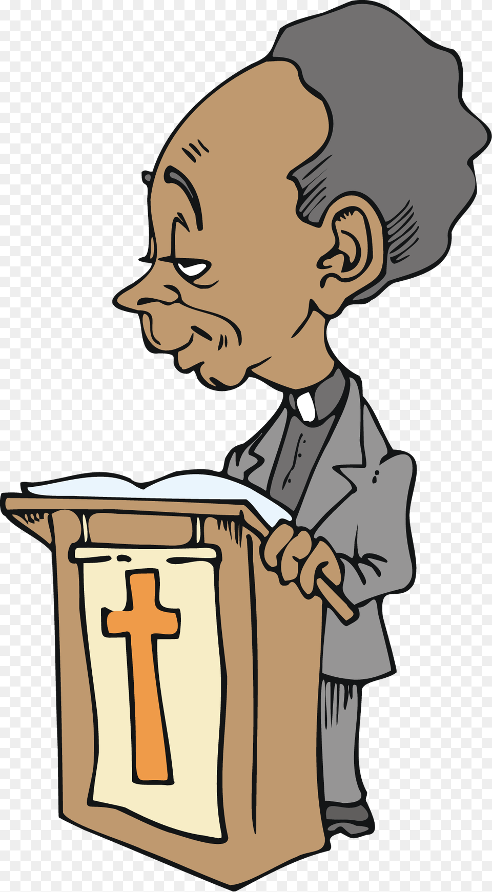 African American Preacher Clip Art, Person, Reading, Crowd, Audience Png