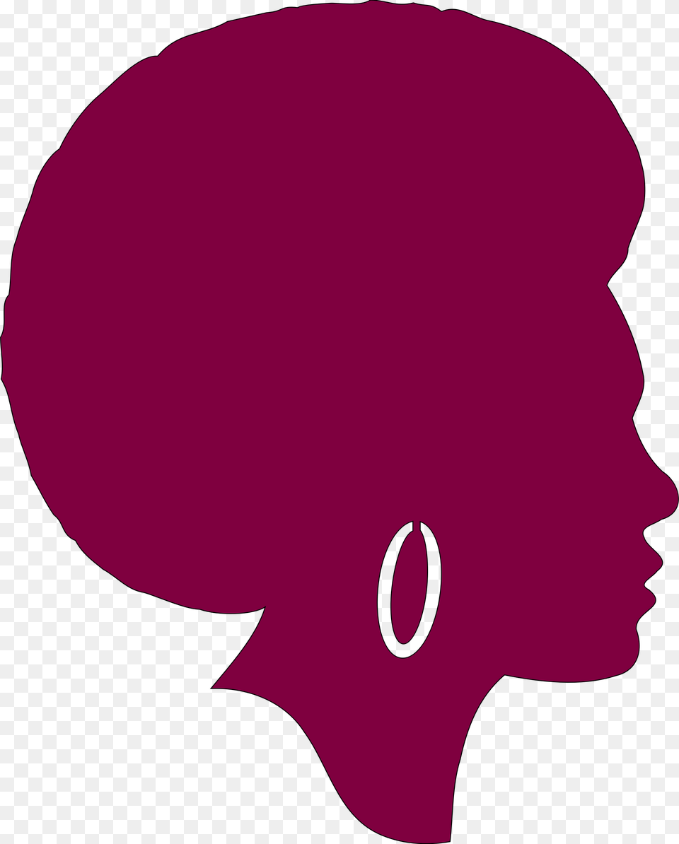 African American Woman Face Silhouette Silhouette Afro Lady, Body Part, Head, Neck, Person Png Image