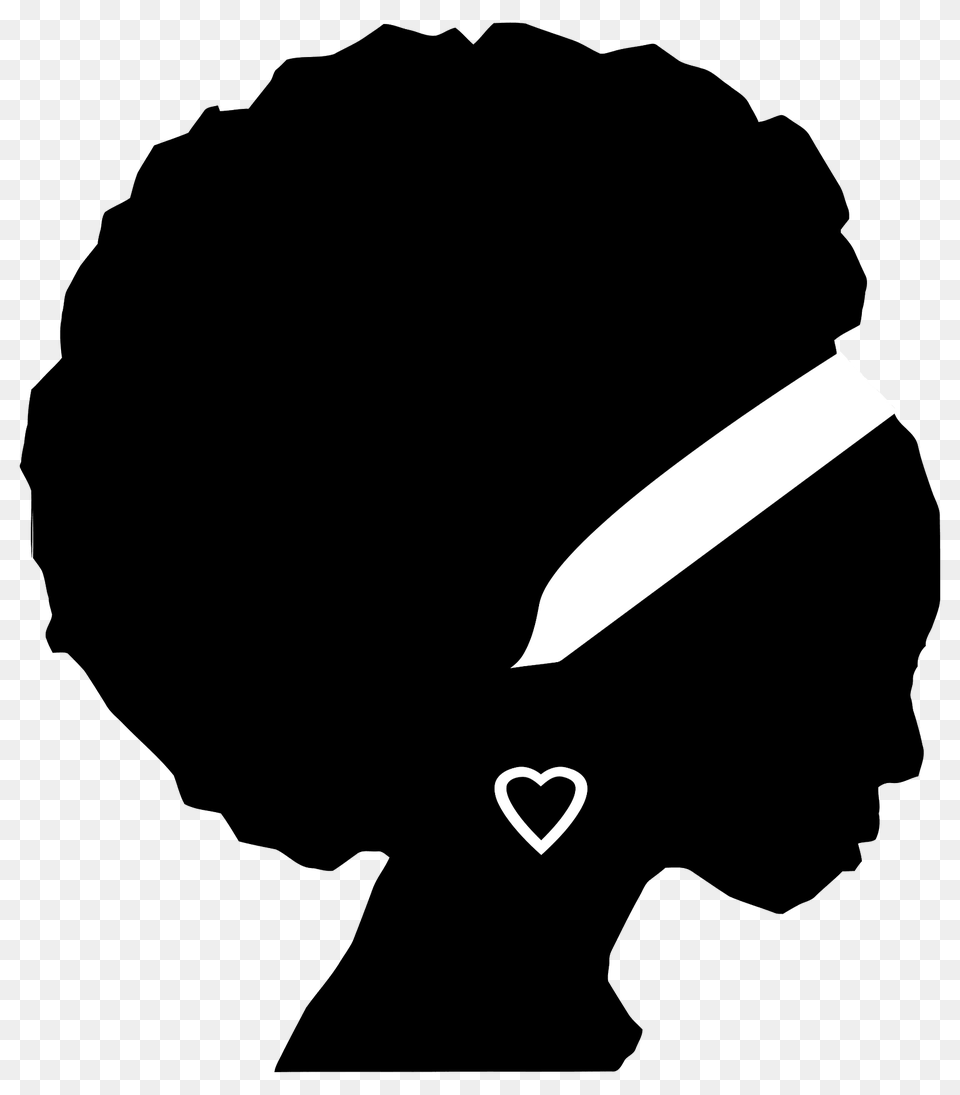 African American Woman Silhouette Clipart, Person, Stencil, Accessories Free Transparent Png