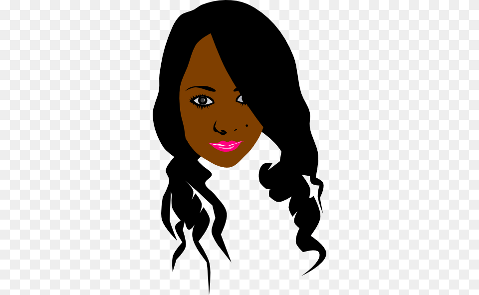 African Can American Girl Clip Arts For Web, Stencil, Adult, Female, Person Free Transparent Png